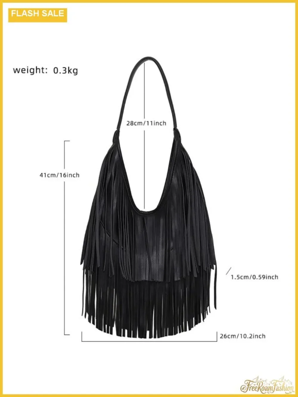 Western Fringe Hobo Purse for Women PU Leather Shoulder Bag Boho